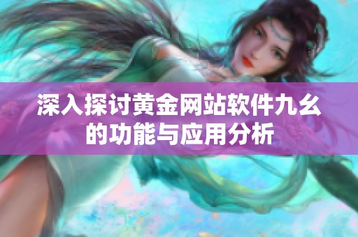 深入探讨黄金网站软件九幺的功能与应用分析