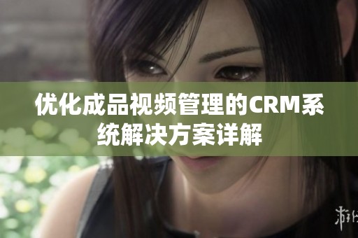 优化成品视频管理的CRM系统解决方案详解