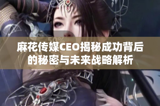 麻花传媒CEO揭秘成功背后的秘密与未来战略解析