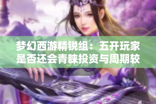 梦幻西游精锐组：五开玩家是否还会青睐投资与周期较长的选择