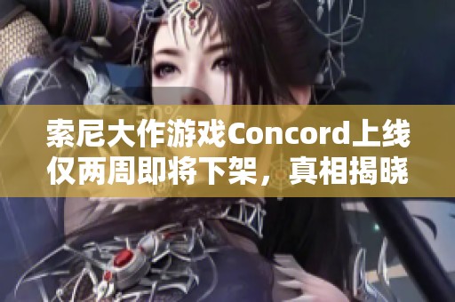 索尼大作游戏Concord上线仅两周即将下架，真相揭晓