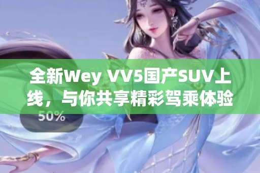 全新Wey VV5国产SUV上线，与你共享精彩驾乘体验