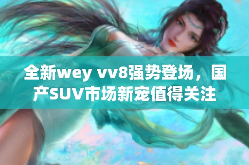 全新wey vv8强势登场，国产SUV市场新宠值得关注