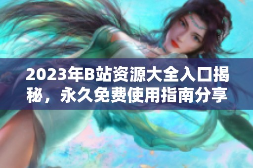 2023年B站资源大全入口揭秘，永久免费使用指南分享