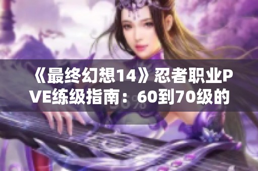 《最终幻想14》忍者职业PVE练级指南：60到70级的提升攻略